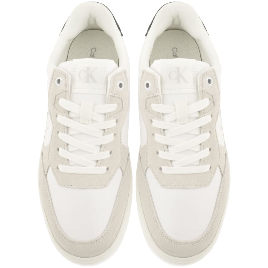 Calvin klein jeans white trainers cheap